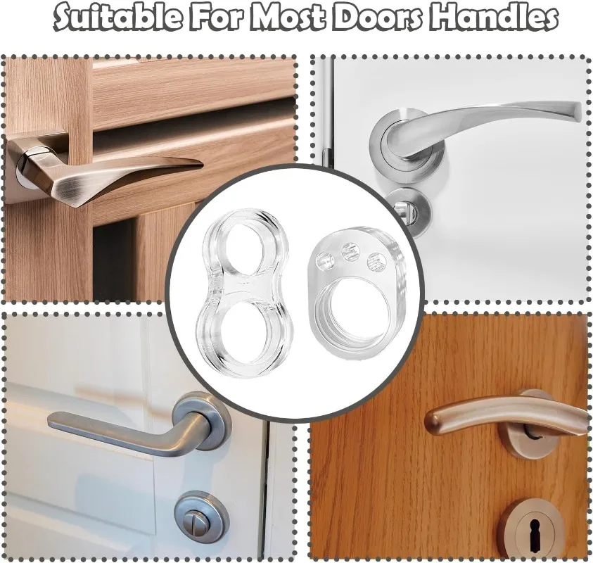 20/1PCS Door Stops Silicone Door Handle er Wall Protection Knob Bumper Furniture Protected Crash Pads Shockproof Rings