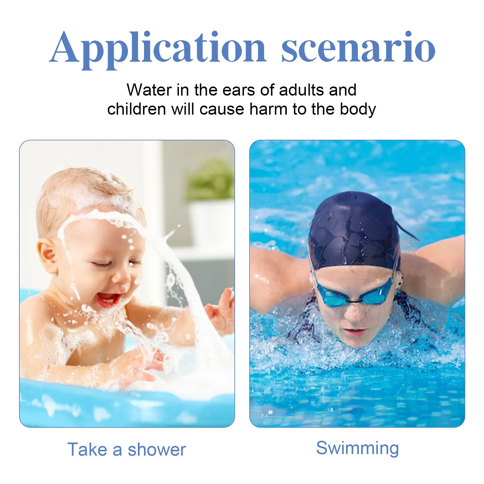 Description Picture 3 of item60pcs/box Waterproof Ear Patches Adult Shampoo Bathing Hair Washing Ear Protector Cover Waterproof Ear Care Stickers 귀청소