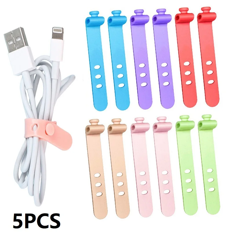 5 PCS 주문 케이블 주최자 수집 나선형 케이블 깔끔한 케이블 주최자 테이블 아래 케이블 주최자 ZMLXQ04