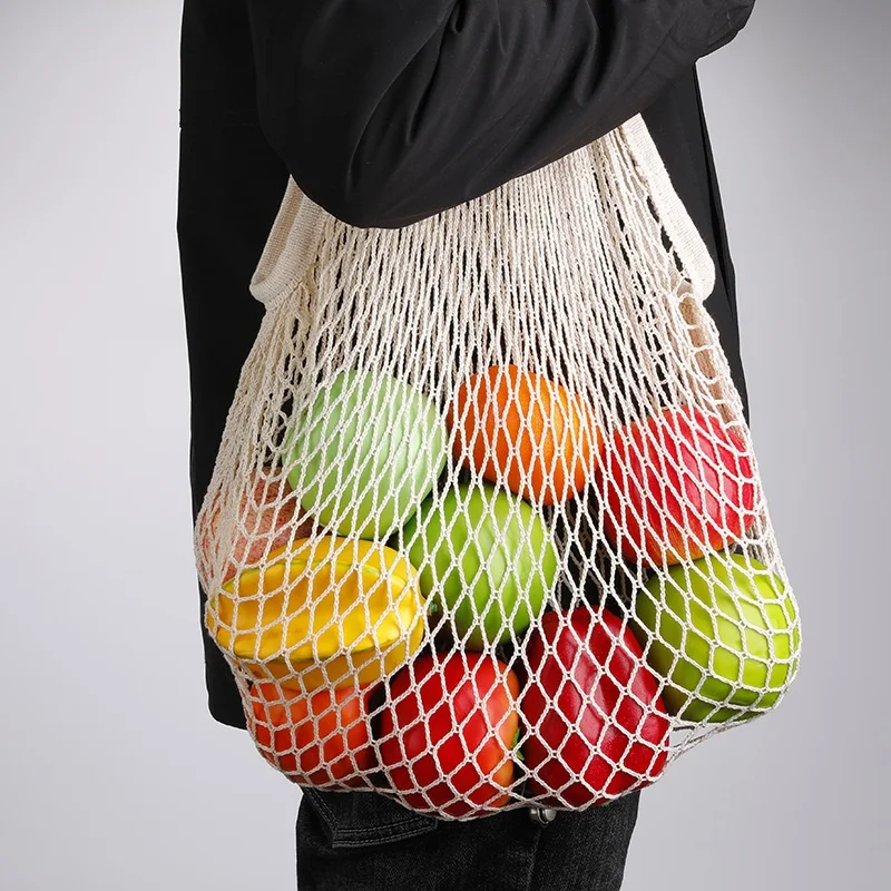 

Mutilfunctional Storage Bags Supermarket Vegetable Fruit Cotton Mesh Bundle Pocket Household Kitchen Foldable Portable Organizer