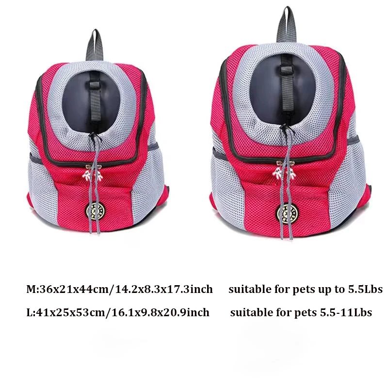 Pet Carrier Bag Backpack Front Pack Breathable Travel Bag for Small Medium Dogs Traveling Hiking Camping