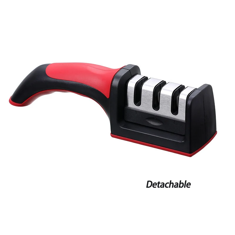 Enhanced 3-Stage Handheld Knife Sharpener with Non-Slip Base