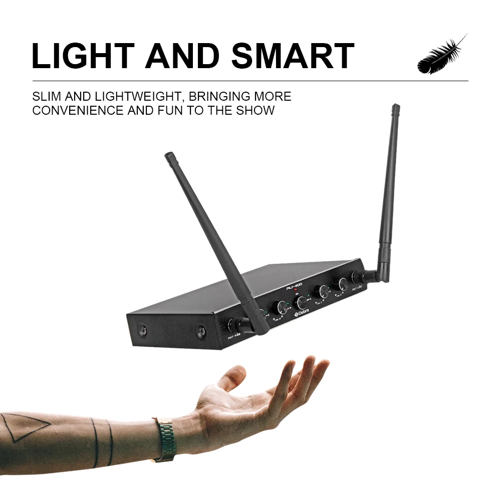 Audio AU800 UHF Wireless Microphone System 8 Channels Handheld or Lavalier Unlim