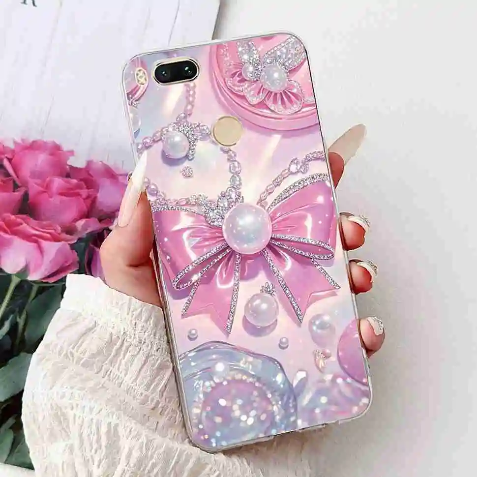 Love Pop Print TPU Soft Silicone Phone Case with Floral Design