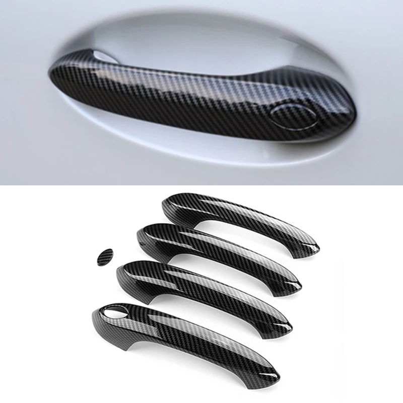 

Автомобильные аксессуары с левым рулем, текстура из АБС-углеволокна, отделка дверной ручки, рамка, наклейка, крышка для BMW 3 серии G20 2019-2023