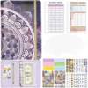 A6 Budget Binder Planner With Monthly Schedule Envelopes Colorful PU Leather Notebook Binder With 8 PCS A6 Binder Pockets 2