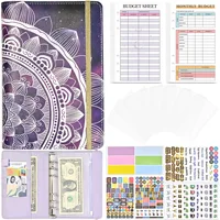 A6 Budget Binder Planner With Monthly Schedule Envelopes Colorful PU Leather Notebook Binder With 8 PCS A6 Binder Pockets 2