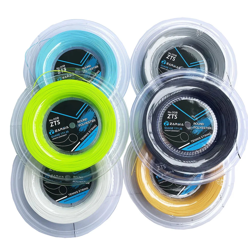 Tennis Accessories 1 Big Reel 4G Polyester Tennis Racket String 1.25MM Durable Smooth Round