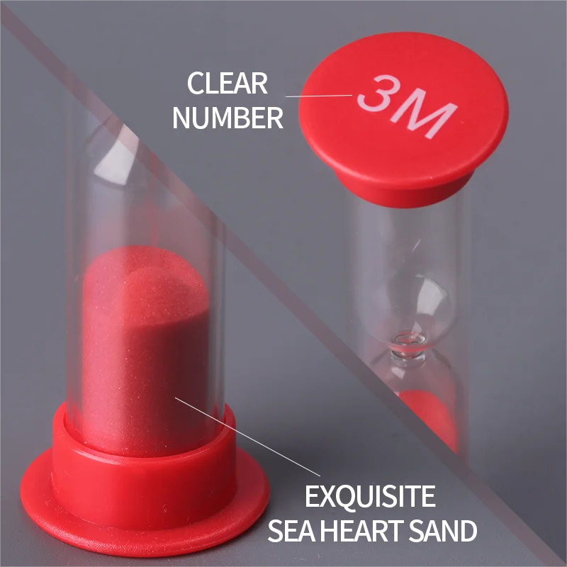 Sand Timer Liquid Hourglass Timer Colored Hourglass 6pcs Creative Hourglass Timer Colorful Sand Timers Plastic 30s/1/2/3/5/10mins Sand Clock Timer Kitchen Kids Room Small Sandglass