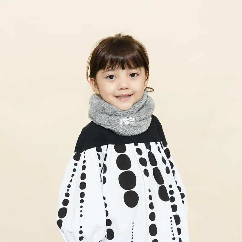 Velvet Girls Neck Scarf Toddler Winter Scarf Thick Warm Boys Baby Plush Collar Children Ring Baby Winter Accessories