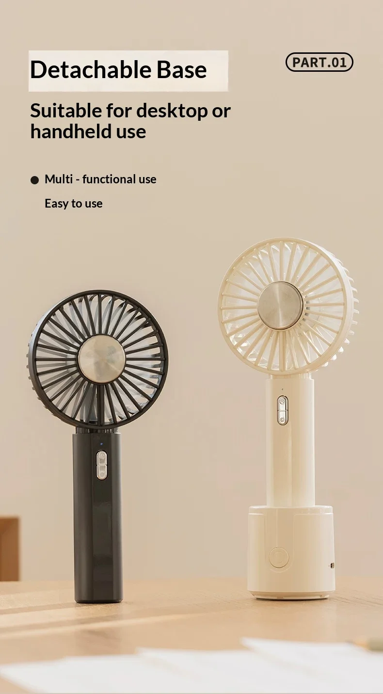 KINYILO F90 휴대용 팬 얼음자석 냉각 휴대용 소형 팬 3000mAh 긴 배터리 수명 경량 저소음 선물