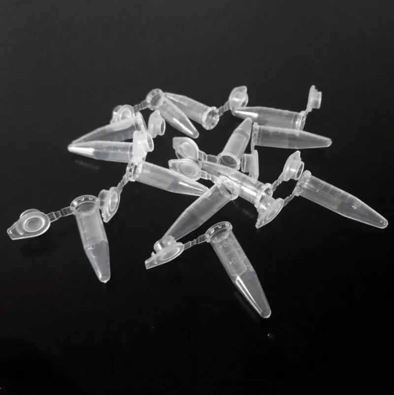 100pcs Mini Plastic Test Tubes with Cap Transparent Plastic 1.5ml Micro Tips Centrifuge Tubes Container for Sample Vials Bottle plastic test tubes,centrifuge tube