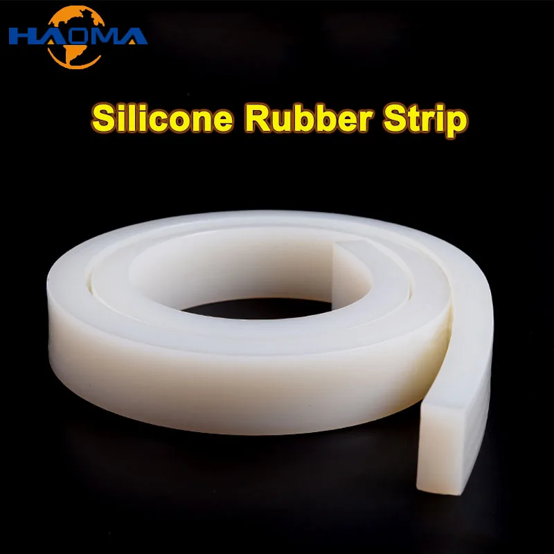 White Solid  Silicone Rubber Sealing Strip High Temperature Resistant Waterproof Water Blocking Seal Weatherstrip Window Gasket