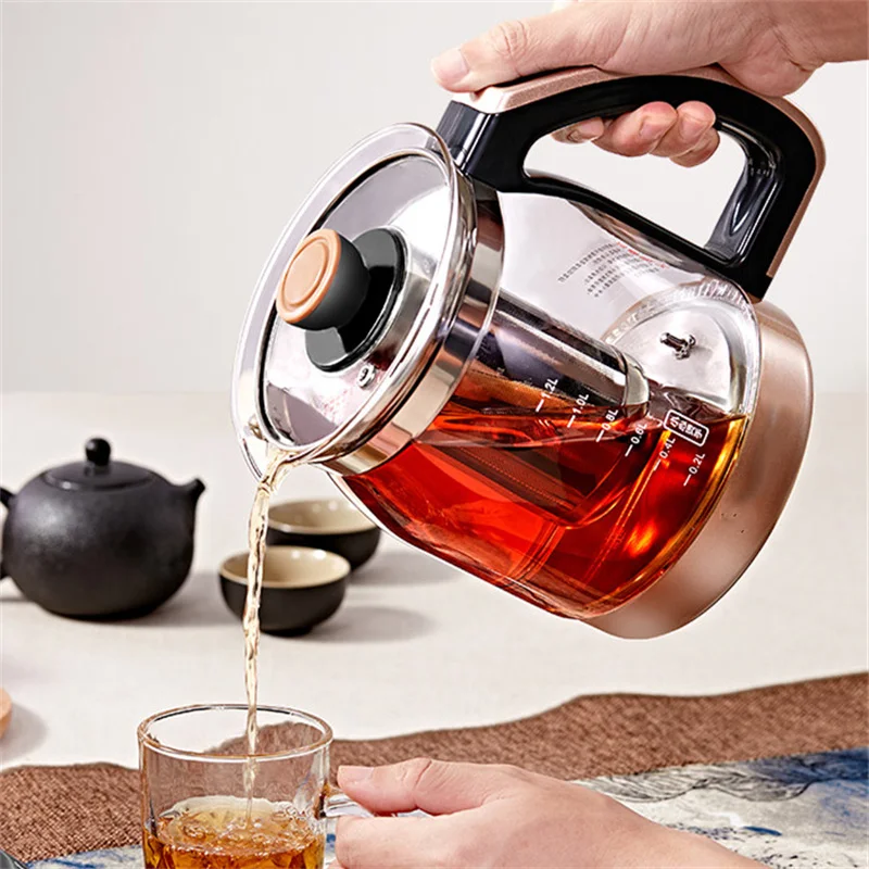 Tea Kettle Tea Cooker Tea Brewing Pot Household Steam Teapot Small Pu'er  Teapot Glass Health Pot Portable Kettle Samovar