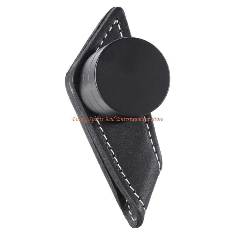 C4DE 3-lagiger Pool-Queue-Kreidehalter mit magnetischem Gürtelclip, Leder, magnetischer Billard-Kreidehalter – Detail 10