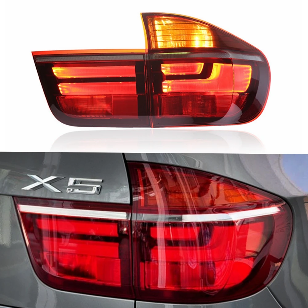 

ROLFES LED Tail Lights Turn Signal Running Brake Light Reversing Lamp For BMW X5 E70 2007-2013 Startup Rear Taillight Assembly