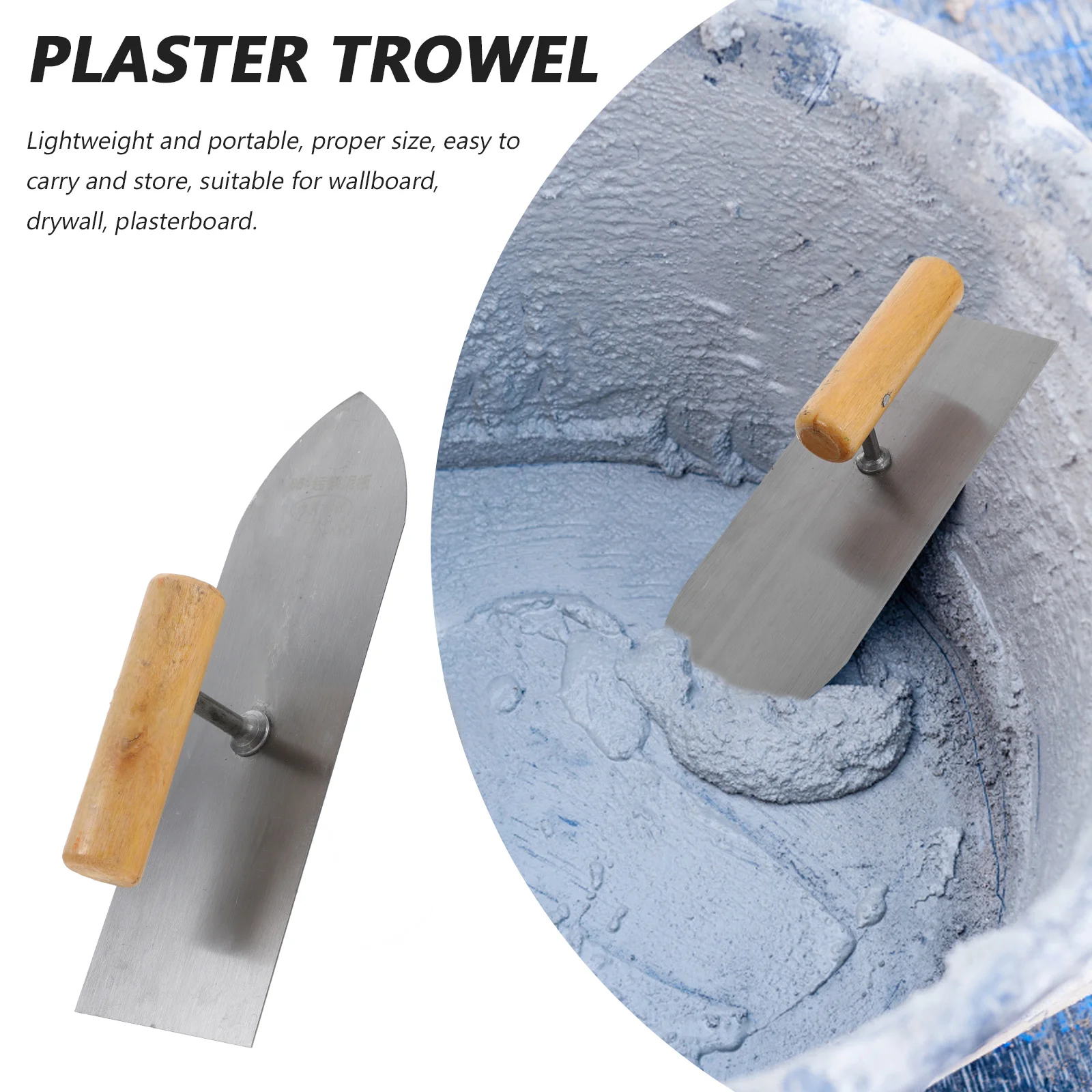 Trowel Concrete Tool for Masonry Cement Tools Finishing Plastering Spatula Pointed Flat Plate
