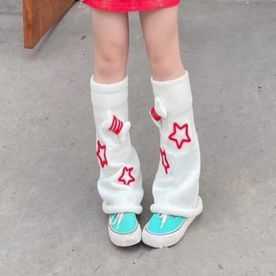 

Adults Girls Y2K Leg Warmers Star Detachable Bone Decor Long Boot Socks Party Slouch Socks Adults Cute Knitted Leg Warmer 2022