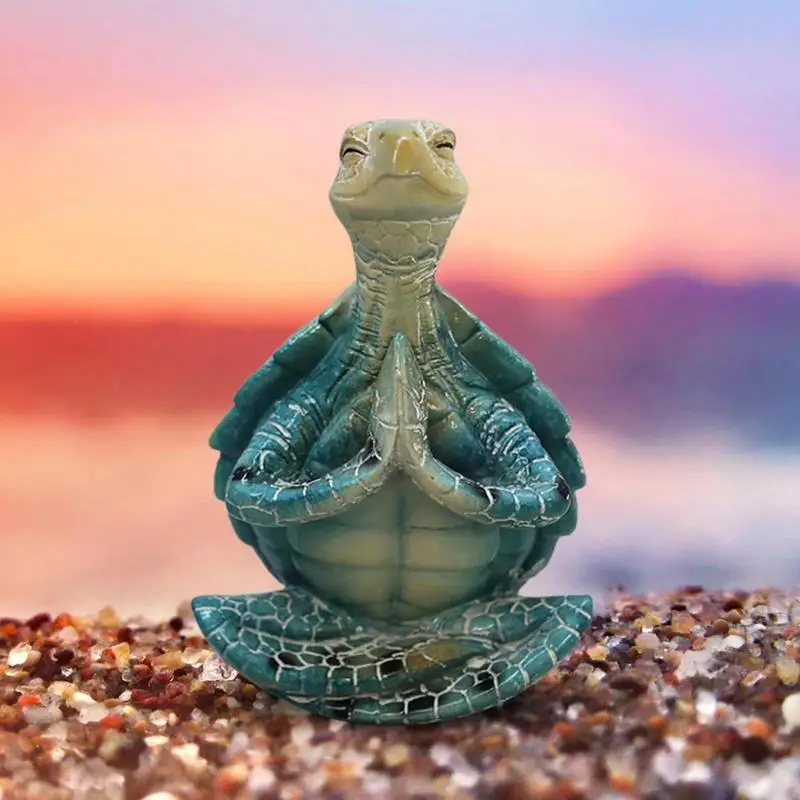 

Sea Turtle Decorative Figurines Peacefulness Meditating Sea Turtle Statue Decorations for Buddha Zen Yoga Garden Statue Ornament