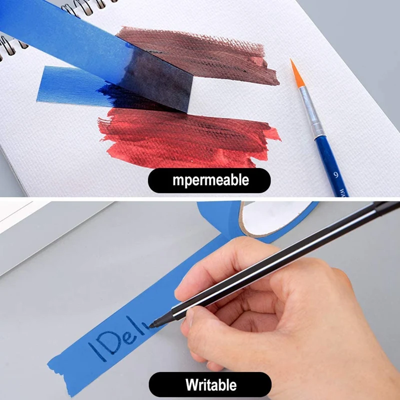 10 Pack DIY Masking Paper Blue Painters Masking Tape Indoor Painting Decorating 24Mm X 20M Painters Tape