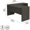 Echo L Shaped Bow Front Office Desk in Charcoal Maple, Modern Computer Table for Home or Professional Wo 3