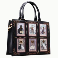 Vintage and Luxury Designer Bag with Delicate Embroidery Cat Printing Women Popular and Fashionable Tote Bag with Large Capacity 5