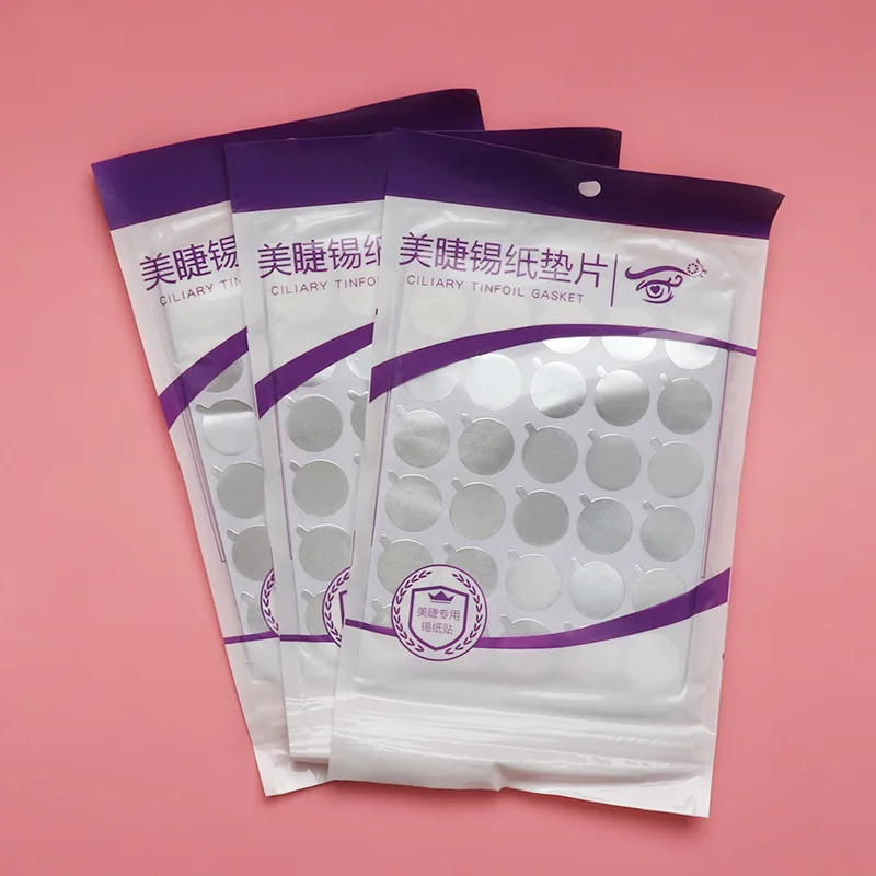 Eyelash Makeup Tools 300 pcs Disposable Eyelash Glue Holder foil Pallet Glue Paper Patches Sticker For Eyelash Extension glue paper pad Eye Sticker
