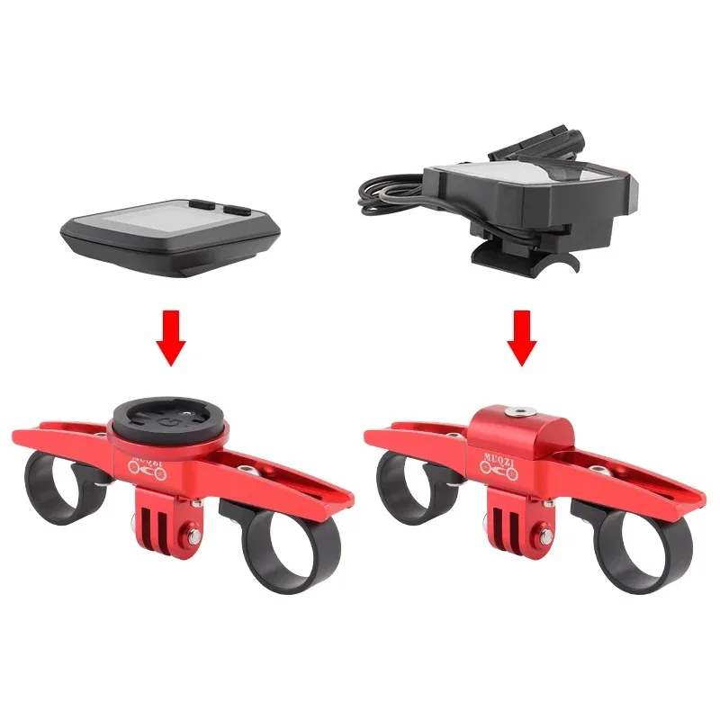 MUQZI Bike Computer Mount 22.2-25.4mm Universal Handlebar Adapter for Garmin/Bryton/Wahoo, Cycling GPS Holder Bicycle Accessorie