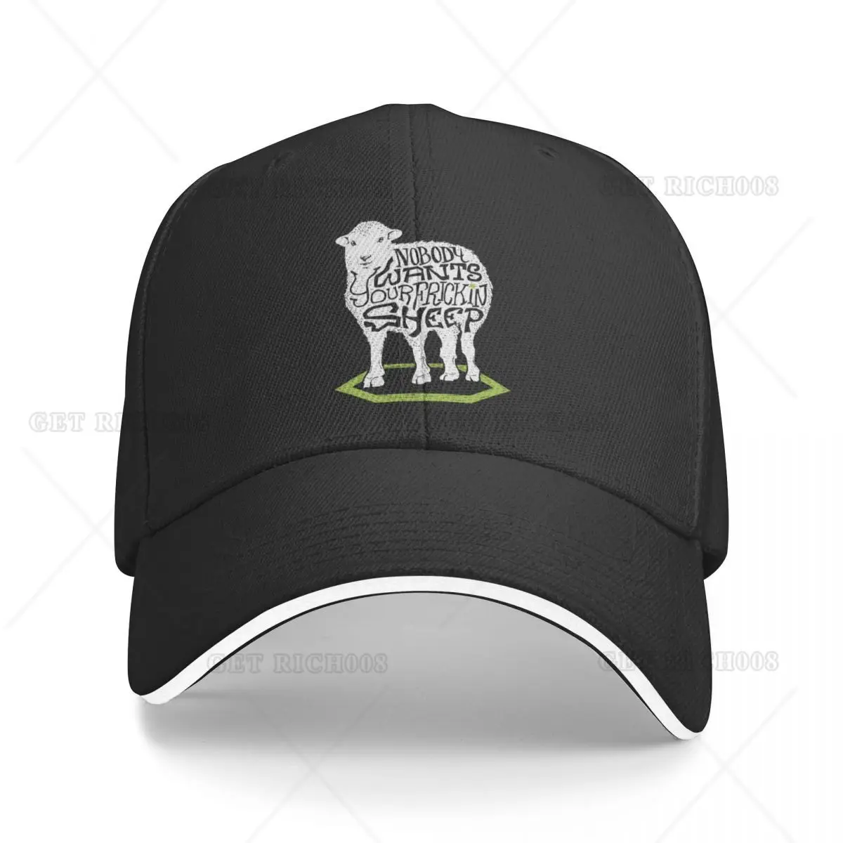 Nobody Wants Your Sheep Funny Baseball Cap Beach Bag Beach Outing Horse Hat Luxury Woman Men One Size