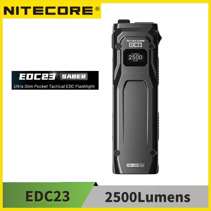NITECORE EDC23 Ultra Slim EDC Flashight 2500 Lumens USB-C