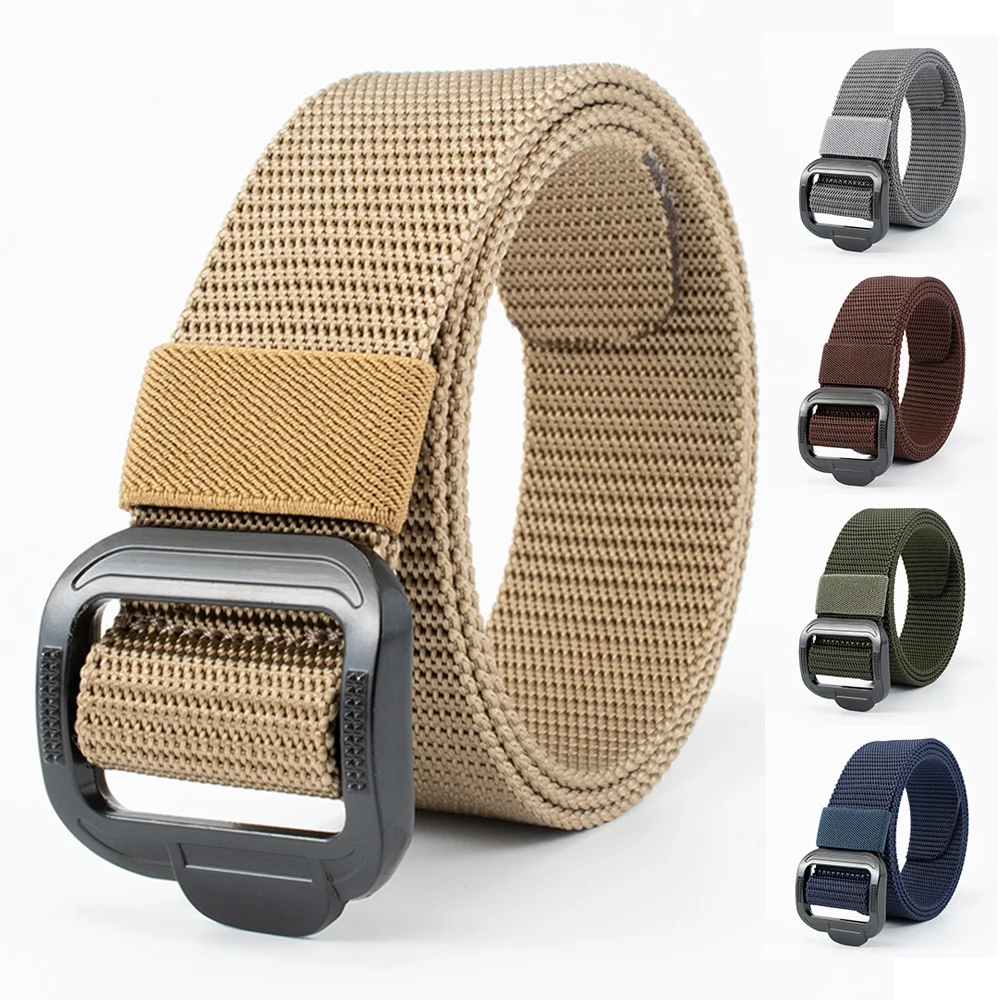 

Men Belt Outdoor Simple Tactical Belt Military Canvas Waistbands Outdoor Travel Waistband Adjustable Solid Color Waist Strap