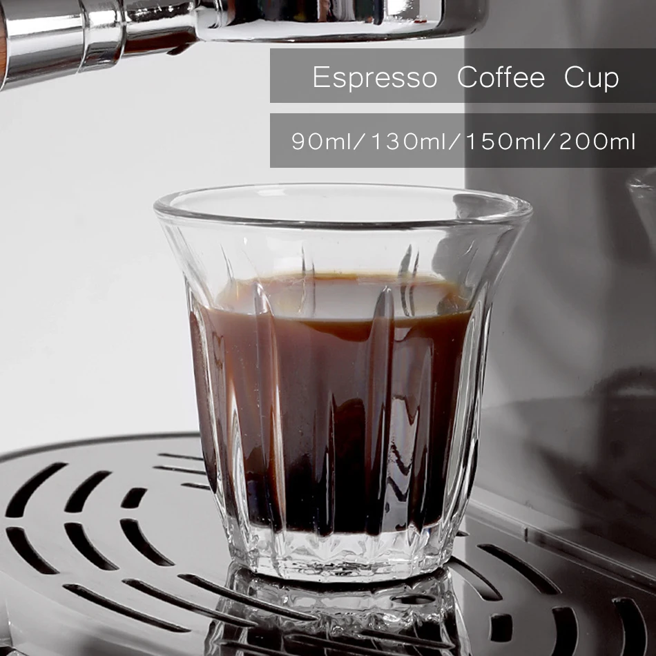 Double Rouche Cream White Espresso Coffee Cup Set of 2