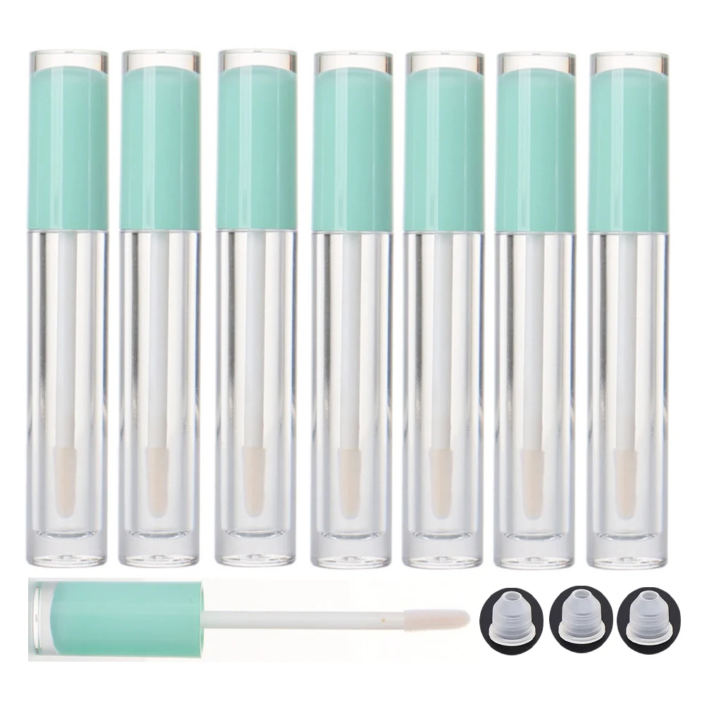 

5ML Clear Lip Gloss Tubes,Light Green Cap Empty Lipgloss Bottle,Lip Glaze Vials DIY Plastic Beauty Cosmetic Packing Container