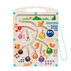 Children's maze toys, magnetic walking beads game, early education with pen training, math color cognitive classification 5