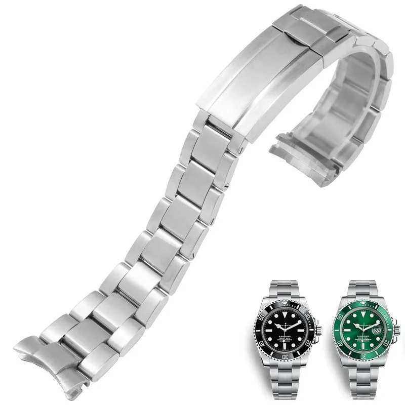 Orologio Bracciale Per Rolex Submariner Daytona Solid Acciaio Inossidabile Arc Edge Watch Accessorie Strap Sostituisci Cinturini Da Uomo 20Mm