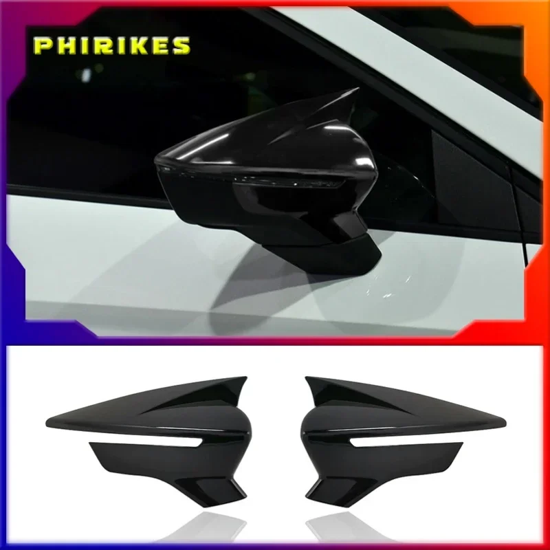 

SEAT LEON 5F/MK3 2 PCS PIANO BLACK COLOR MIRROR COVER 2012-2021 MODEL YEAR BREAK CAR ACCESSORY NEW SEASON DESIGN ÇERÇEVE