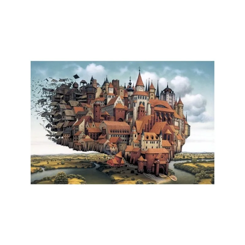 Jigsaw Puzzle 2000pcs Paper City of Sky High Difficulty Landscape Painting Creative Stress Relieving
