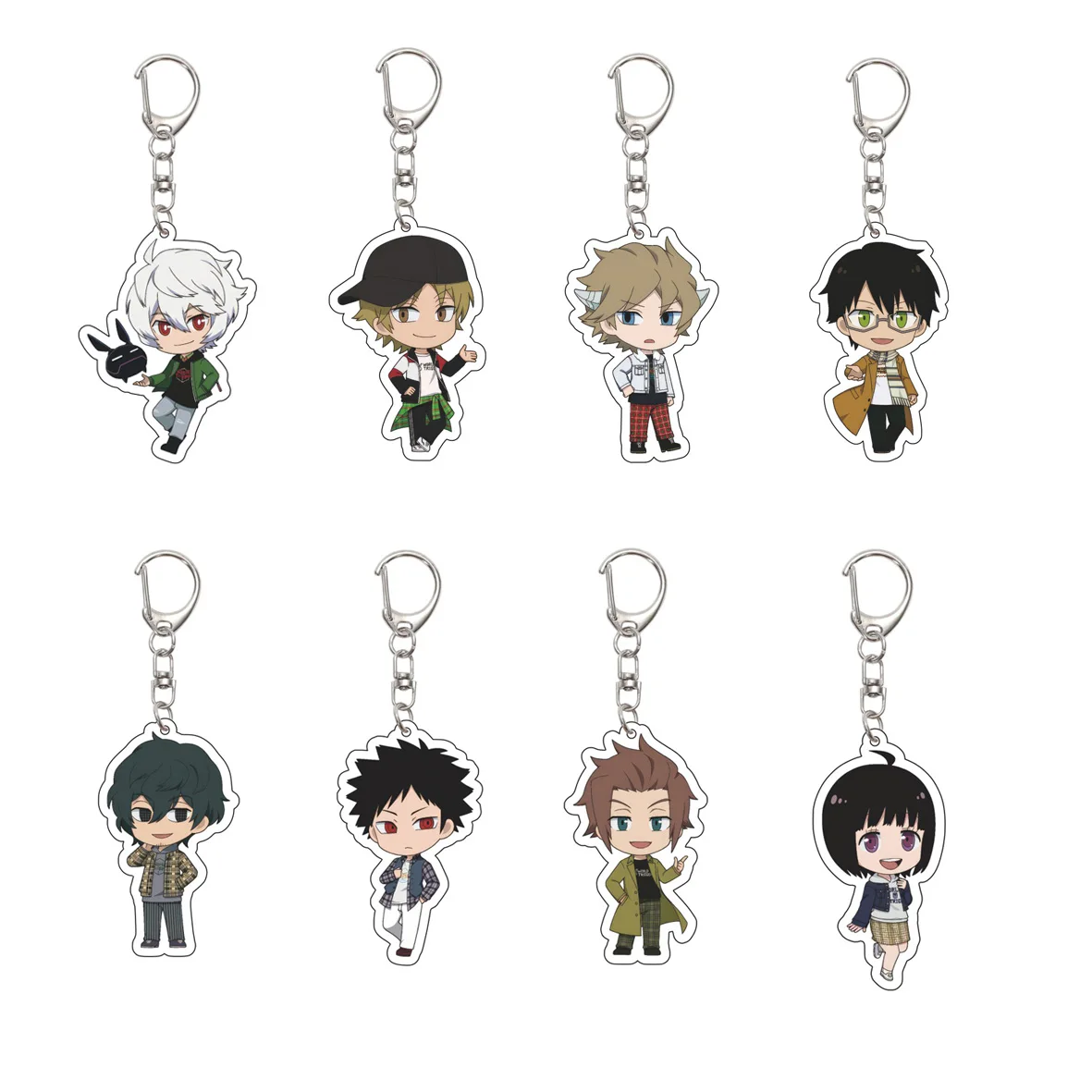 55MM Anime World Trigger Schlüsselanhänger Kuga Yuma/Jin Yuichi Schlüsselkette Acryl-Modellplatte Weihnachtsgeschenke