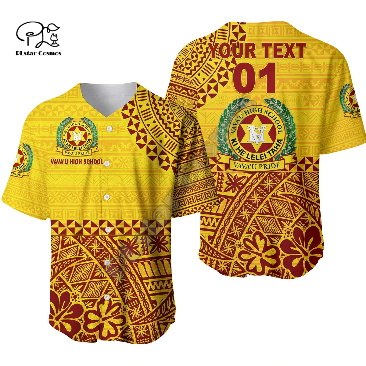 Polynesian Tonga Liahona Hight School Tattoo Tribal Retro 3DPrint Funny Summer Casual Baseball Shirts Jersey Short Sleeves X1