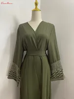Fashion Embroidery Kimono Oversized Muslim Robe abaya syari 6