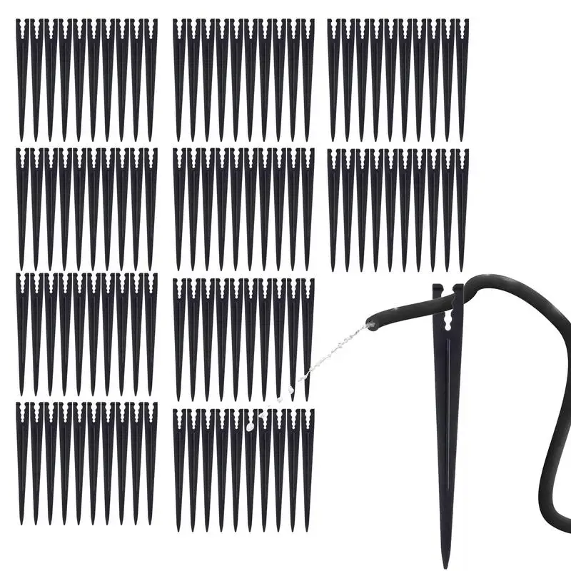 

100pcs Anchor Irrigation Drip Support Stakes 1/4 4/7 Or 3/5 In Tubing Hose Holder For Vegetable Garden Tools For 1/4 Inch Tubing