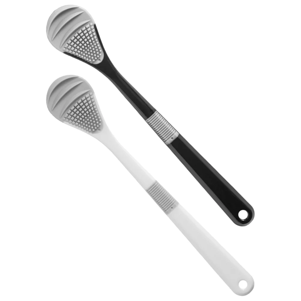 

2 Pcs Tongue Cleaner Cleaning Scraper Tools for Adults Brush Household Scrapers Tpr Dental Oral Care Child Brushes