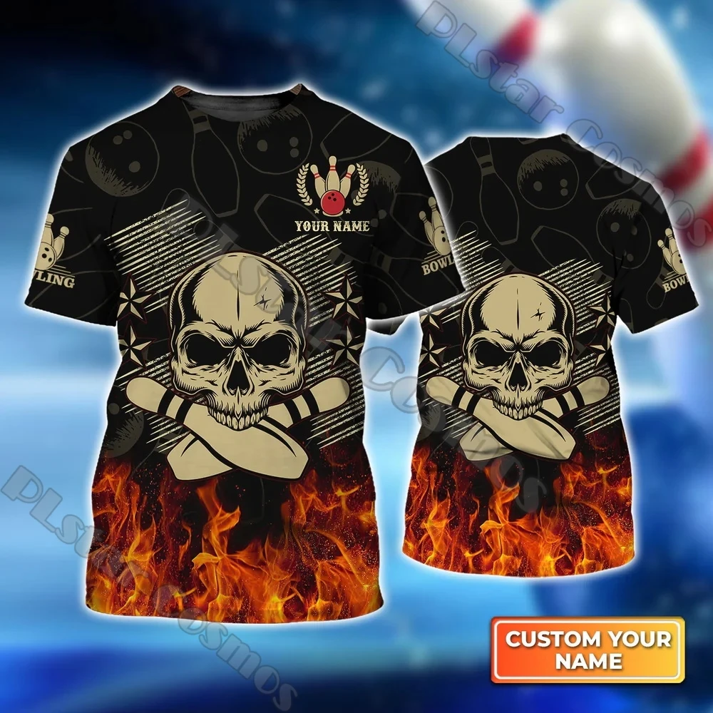 Sommer Neueste Mens t shirt Personalisierte Name Bowling Team 3D Volle Gedruckt Unisex Casual T-shirt Geschenk Für Bowling Liebhaber DW206 – Detail 31