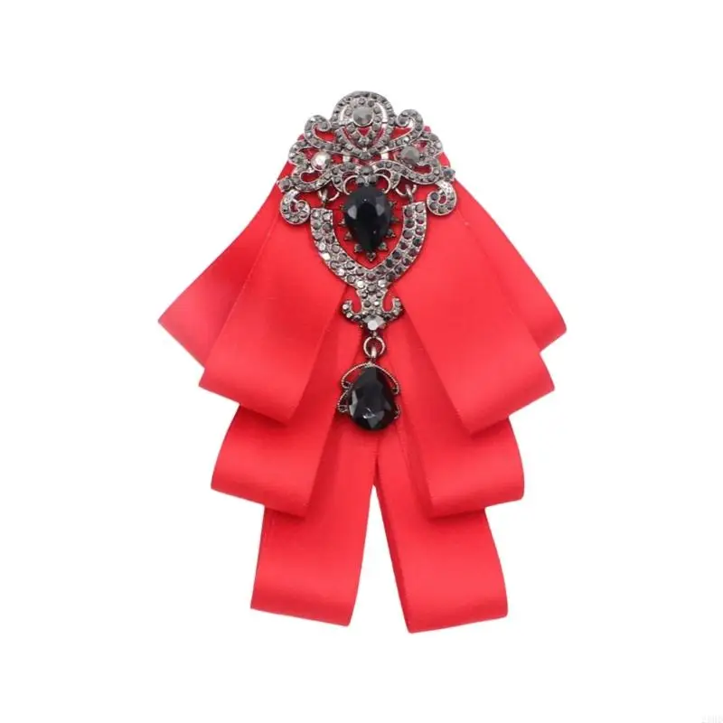 Elegant Bow Brooch For Women - Shimmering Crystal Rhinestone Bow Tie Pin For Wedding, Parties & Fashion