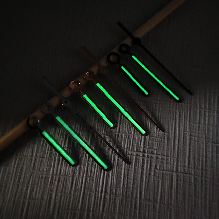 NH35 hands watch accessories silver black rose gold pointer green luminous hands suitable for NH35/NH36/4R/7S movements