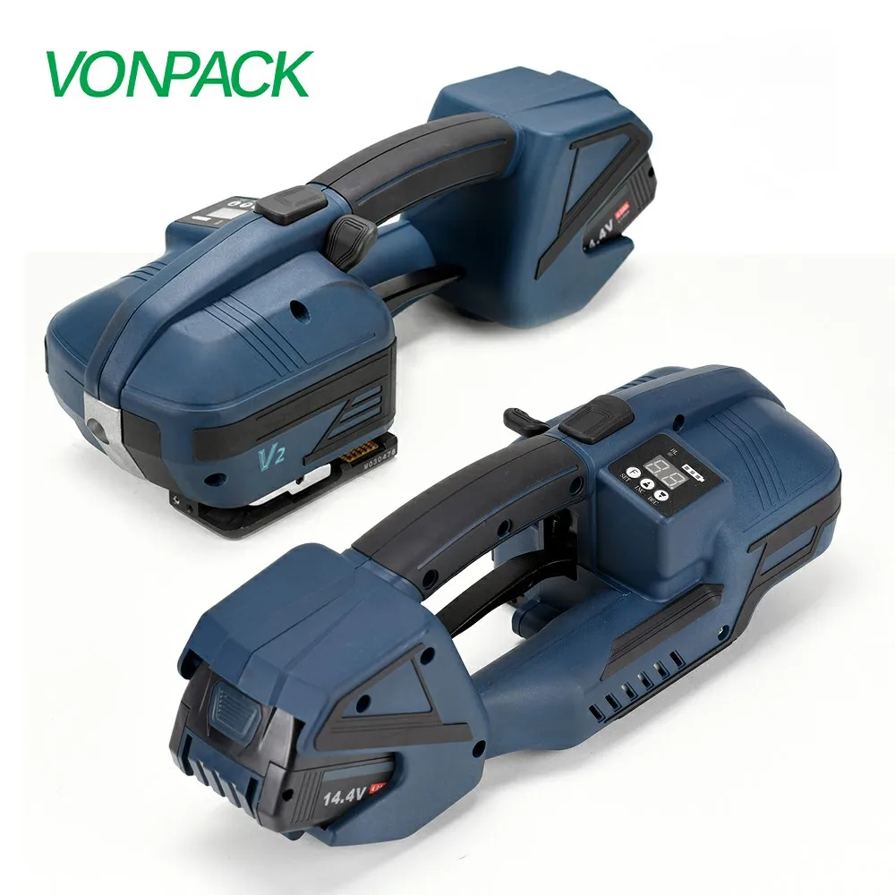 V2 carton pallet  electric binding tools rechargeable lithium battery powered automatic strapping machine 5