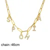 Collier personnalisé en acier inoxydable pour femme, pendentif lettre Alpahbet, nom initial, déclaration de collier, cadeau de breloques