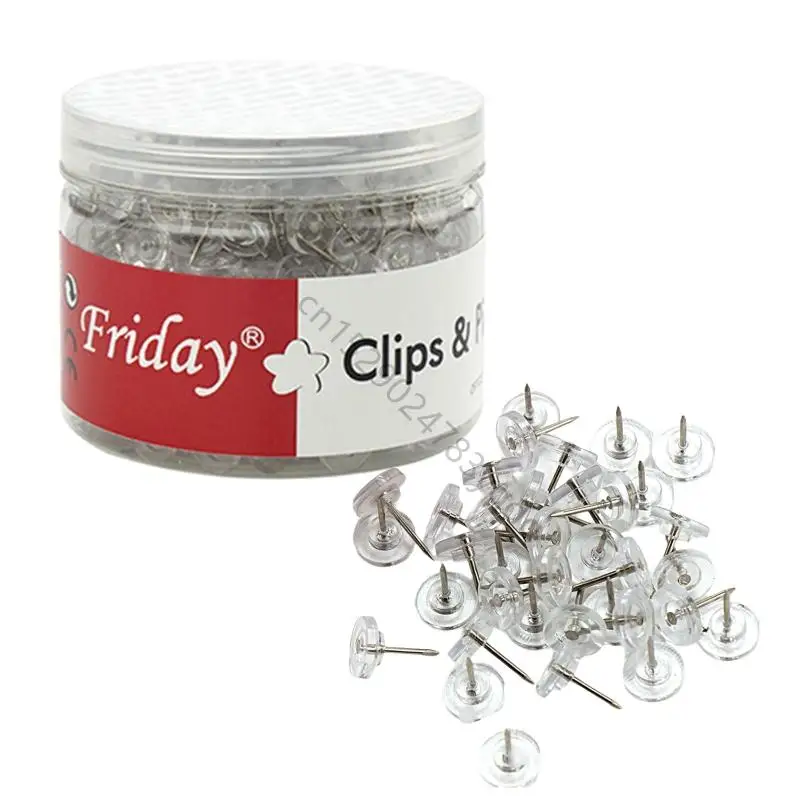 50/100/500Pcs 라운드 플랫 헤드 푸시 핀 공지 보드 압정 핀 코르크 보드 게시판 디스플레이 문서 사진 H7EC