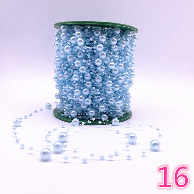 Yards Fishing Line Artificial Pearls Flower Beads Chain Garland Flowers Wedding Party Decoration Diy Accessories