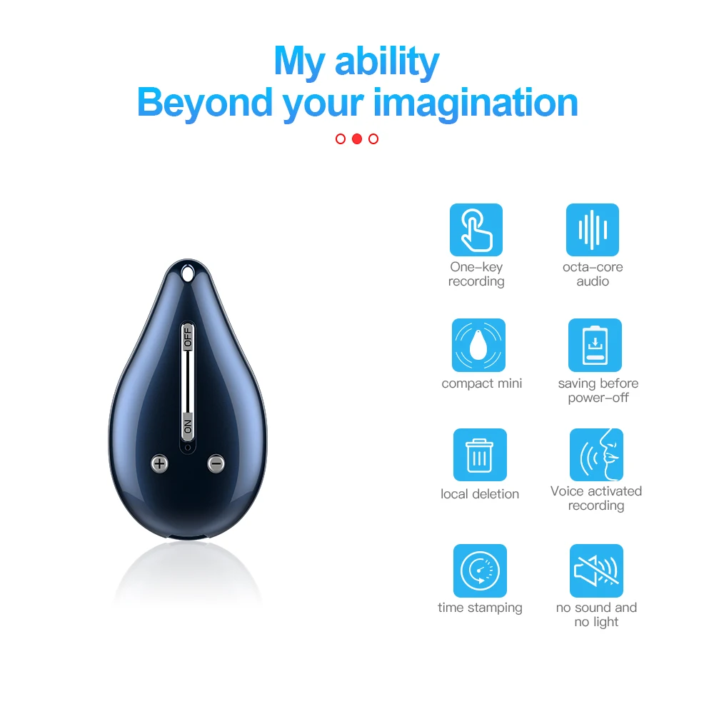 Mini Voice Activated Recorder Digital Recording Sound Professional Dictaphone Au